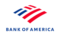 Bank of America official logo featuring a distinctive red, white, and blue wavy flag pattern above the company name in blue text, used to indicate partner banking relationships and investment banking services available through Star Trak Investments LLC